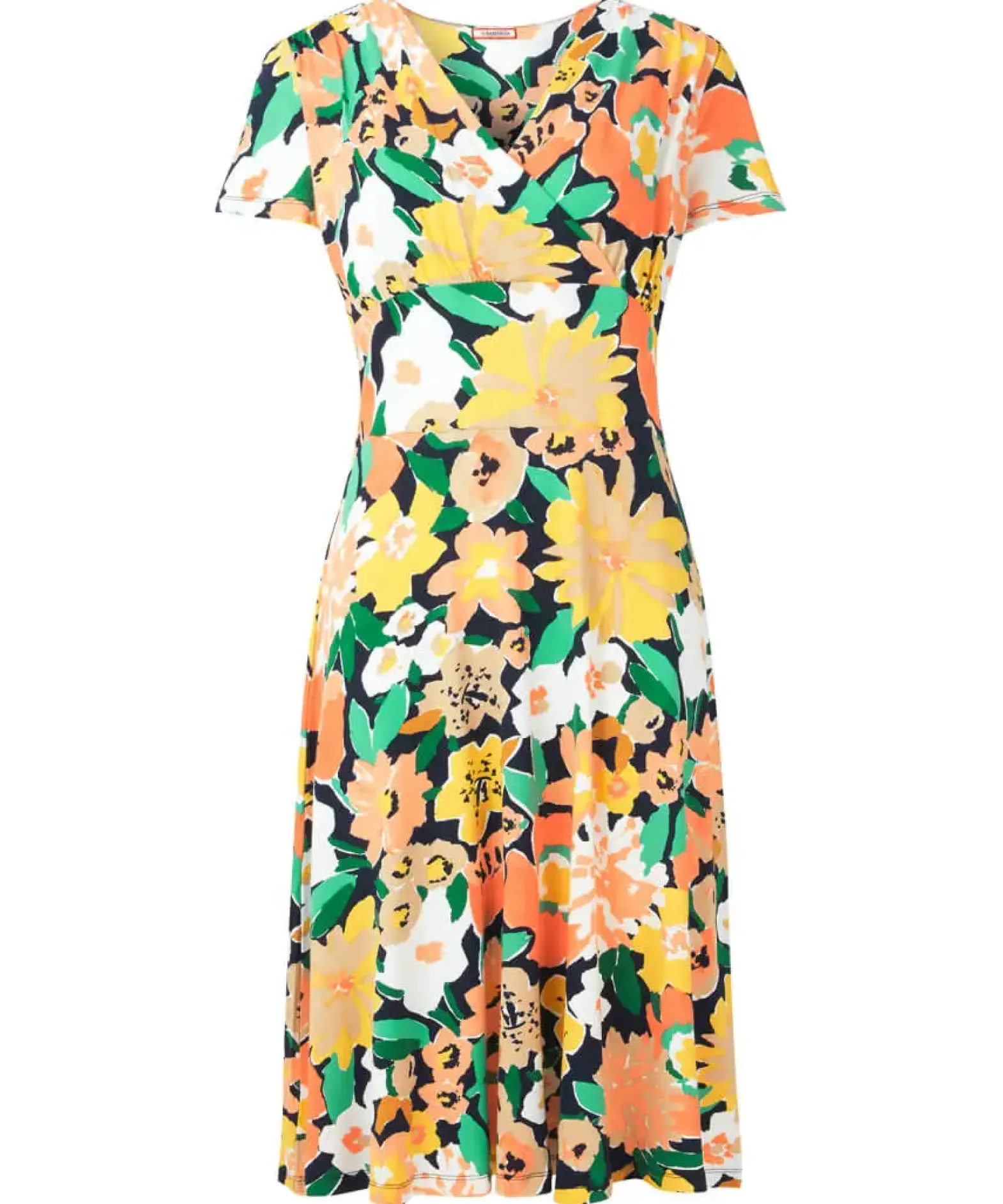 Abstract Floral Jersey Dress