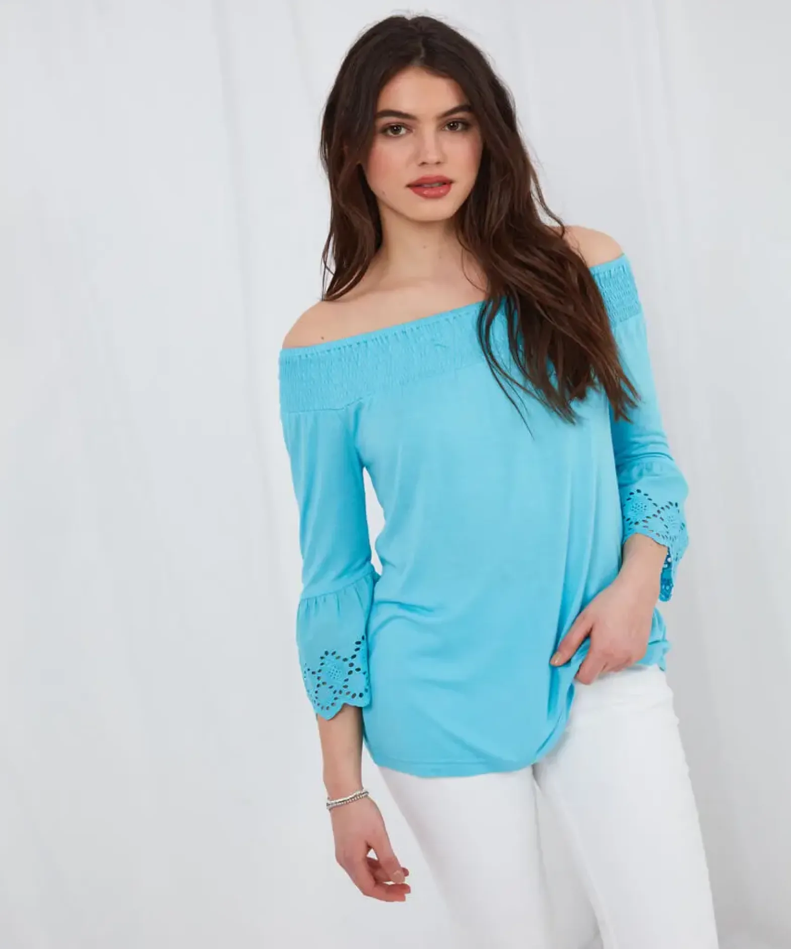 Bardot Broderie Top