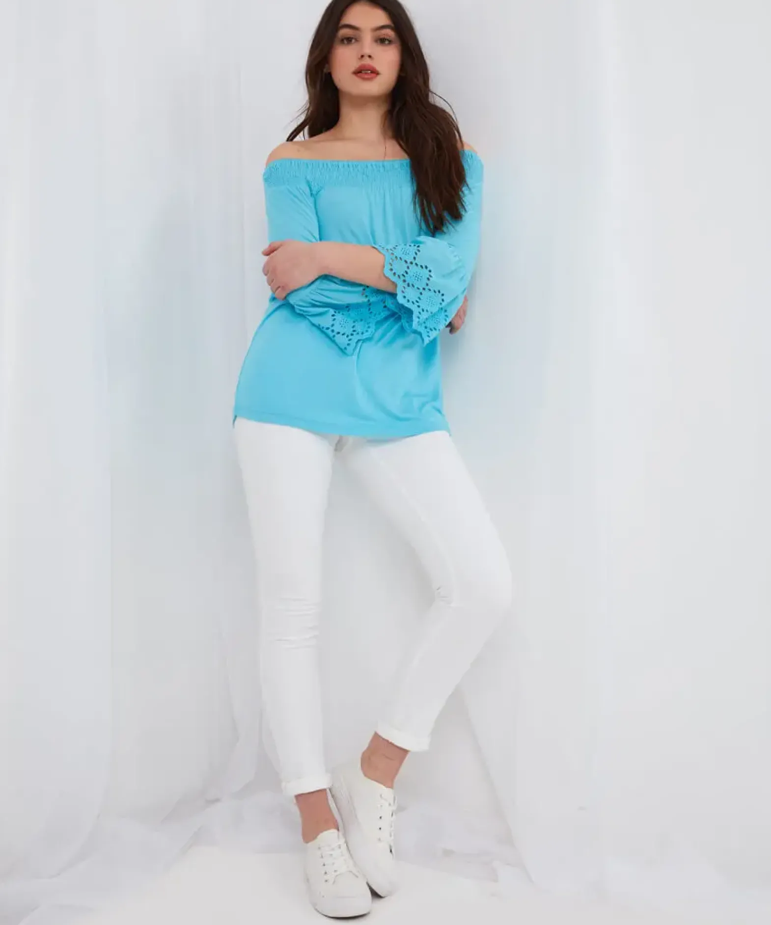 Bardot Broderie Top