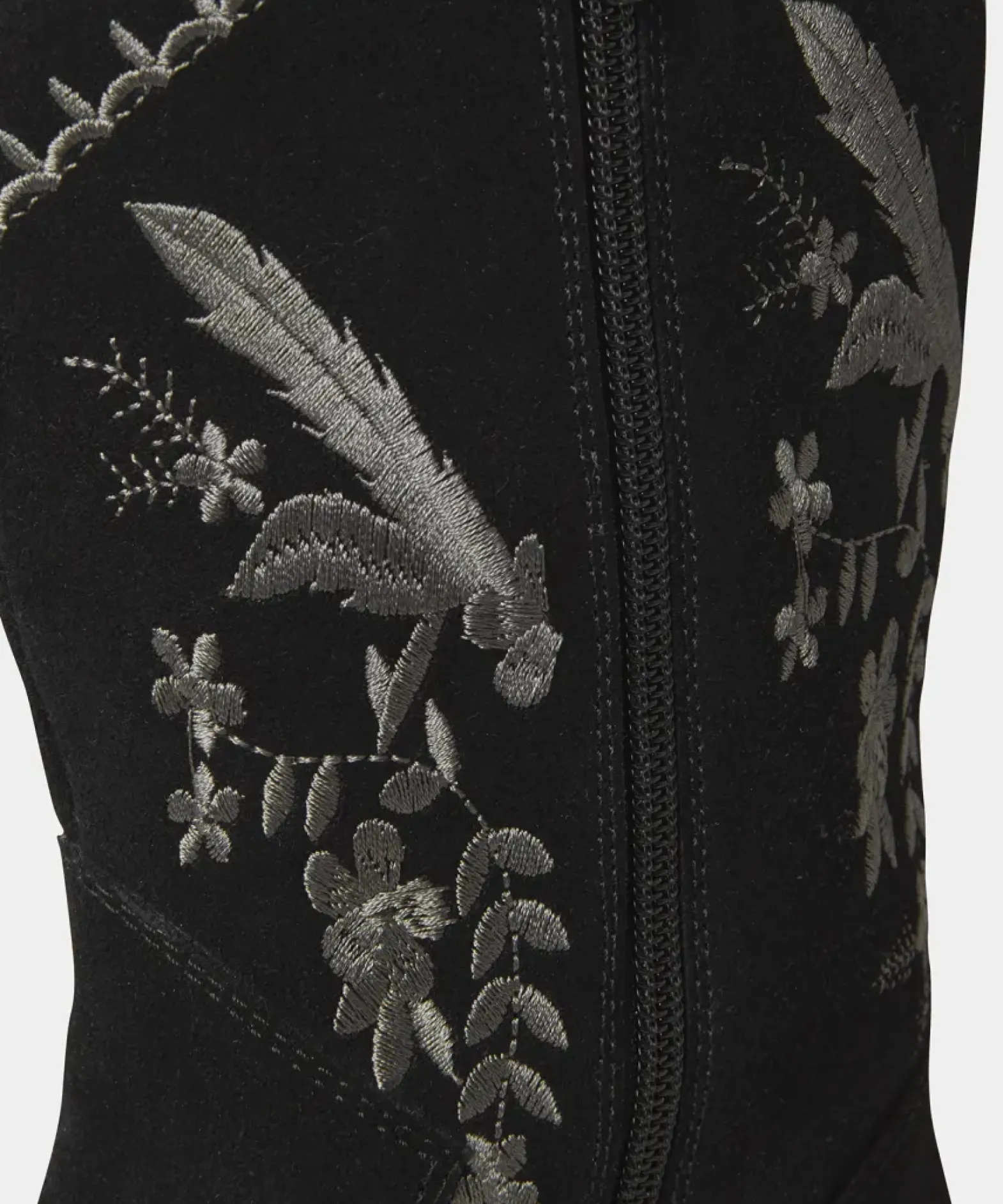 Belvedere Embroidered Suede Boots