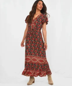 Boho Babe Border Print Dress