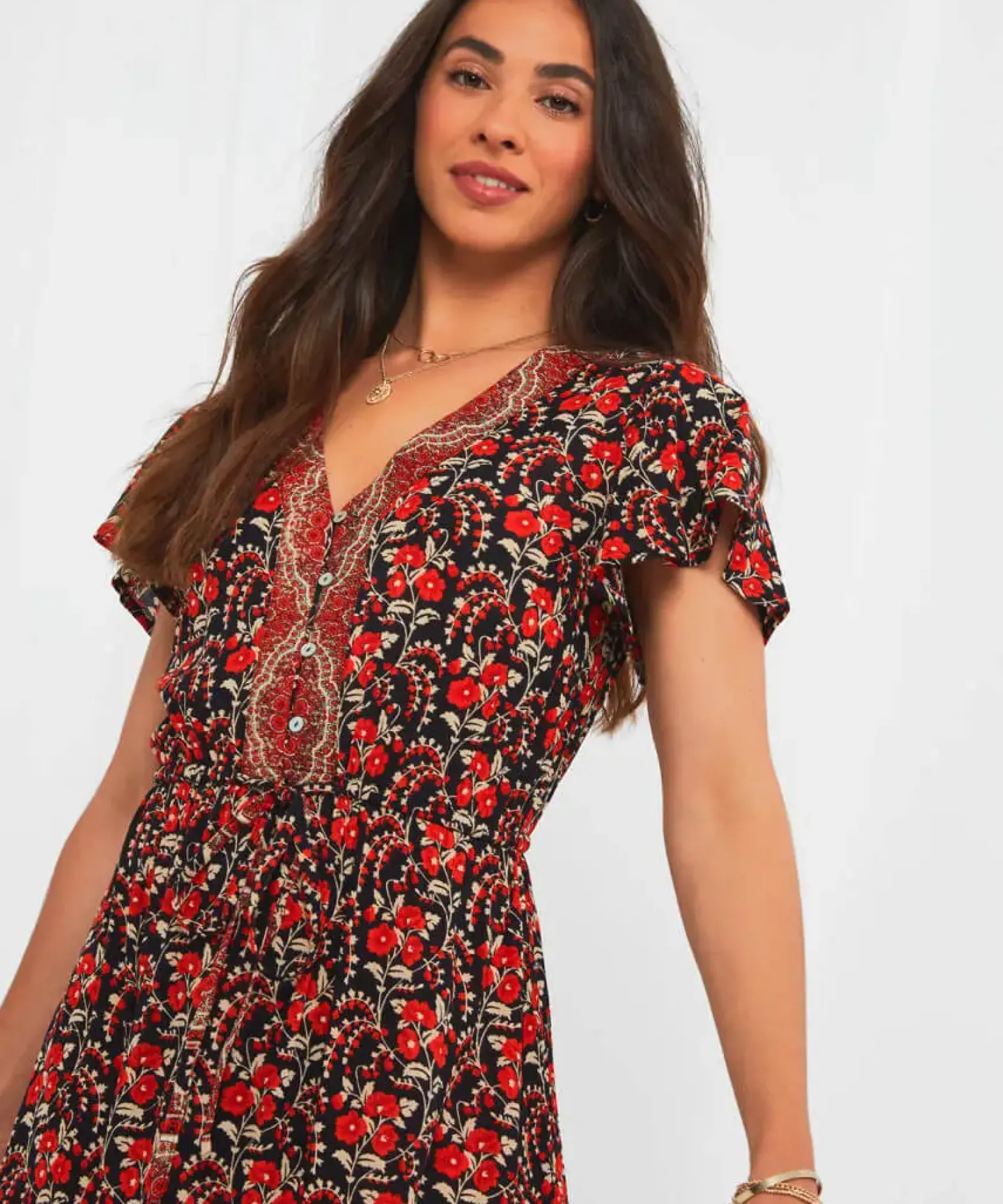 Boho Babe Border Print Dress