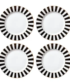 Bombay Duck Sophisticated Stripe Tea Plates