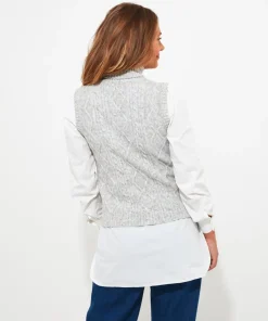 Charming Cable Knit Vest