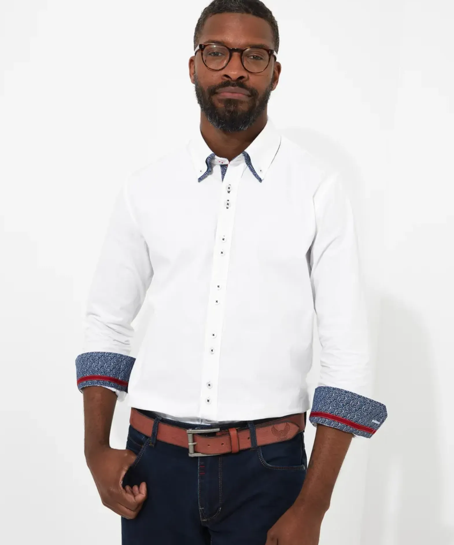 Charming Double Collar Shirt