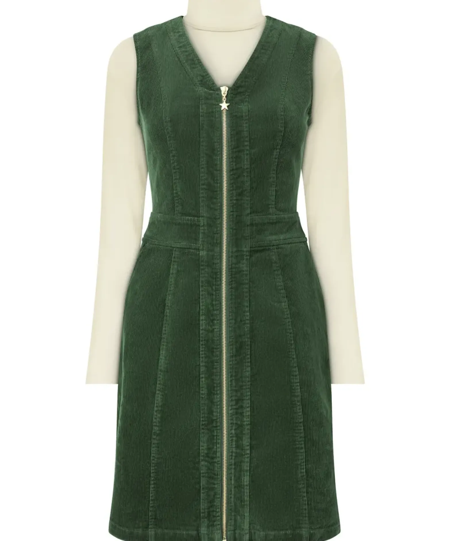 Confident Cord Pinafore Dress