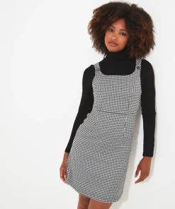 Daring Dogtooth Dress