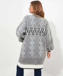 Dazzling Geo Balloon Sleeve Cardigan