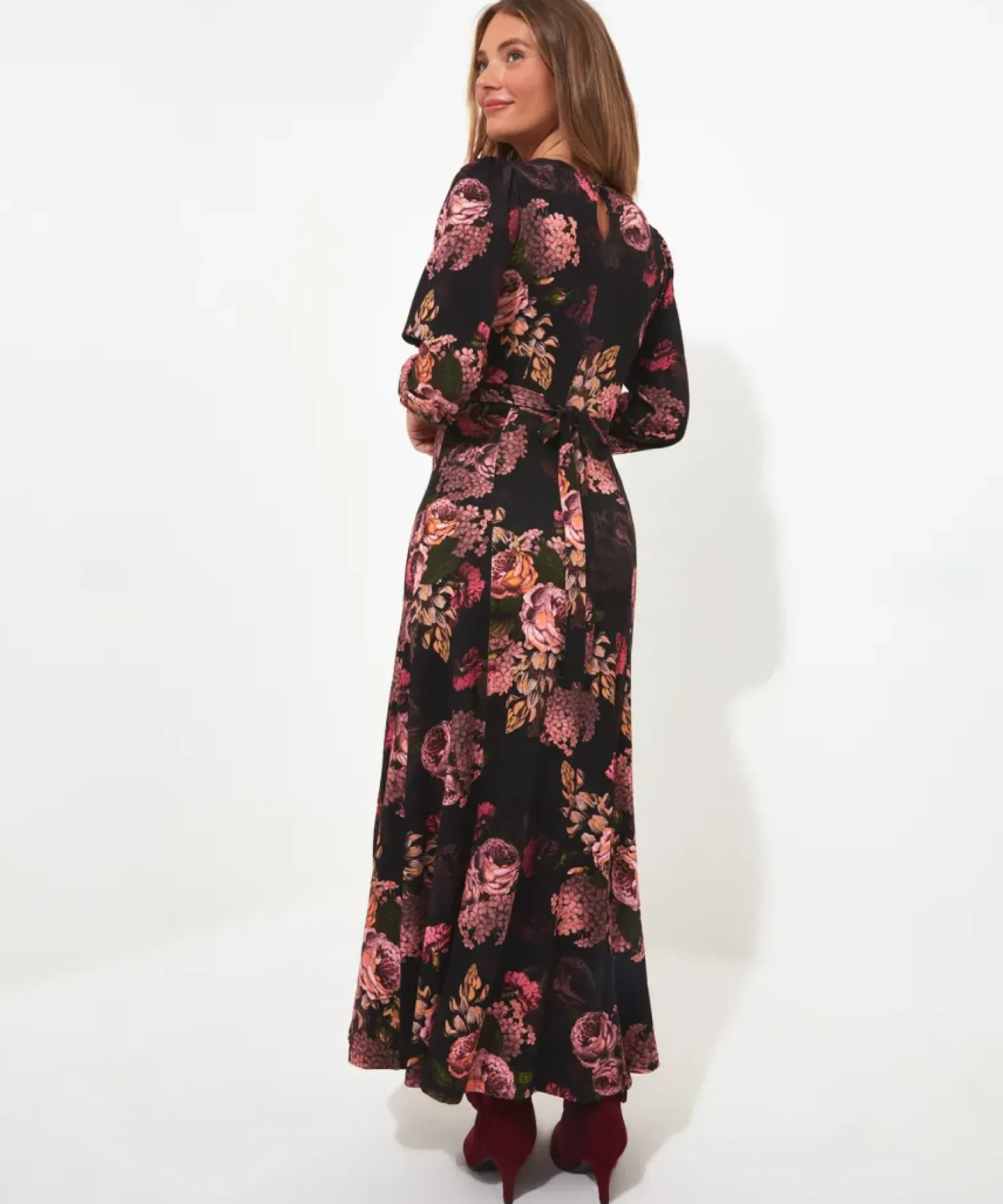 Dramatic Florals Jersey Dress
