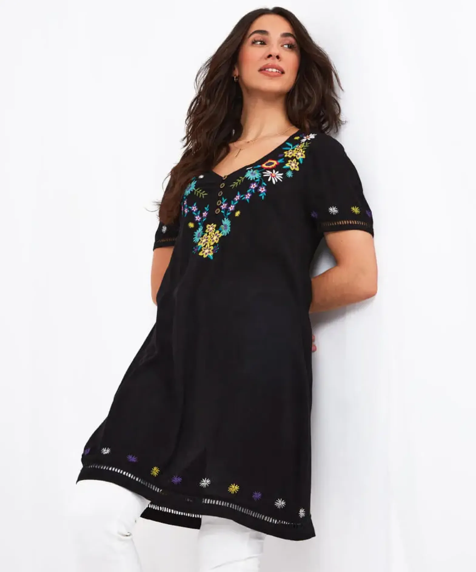 Embroidered Flora Tunic