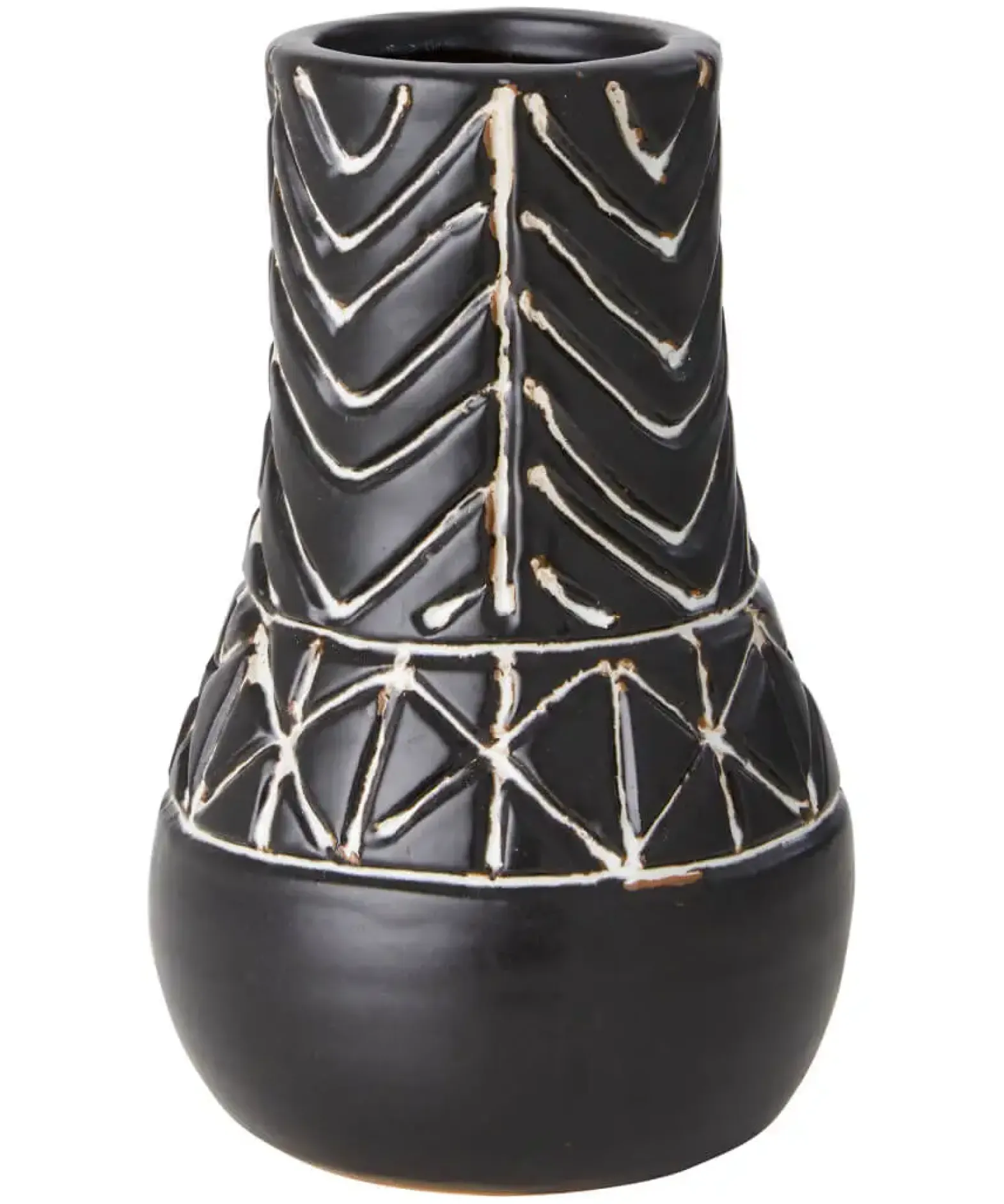 Endless Mono Coloured Etched Pattern Vase