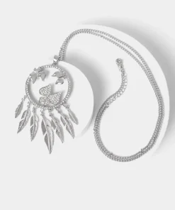 Evening Charms Feather Necklace