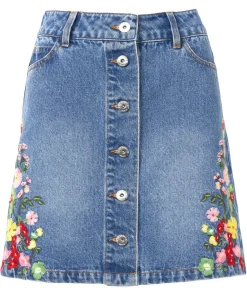 Fabulous Flora Denim Skirt
