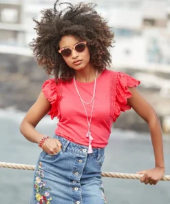 Fabulous Flora Denim Skirt