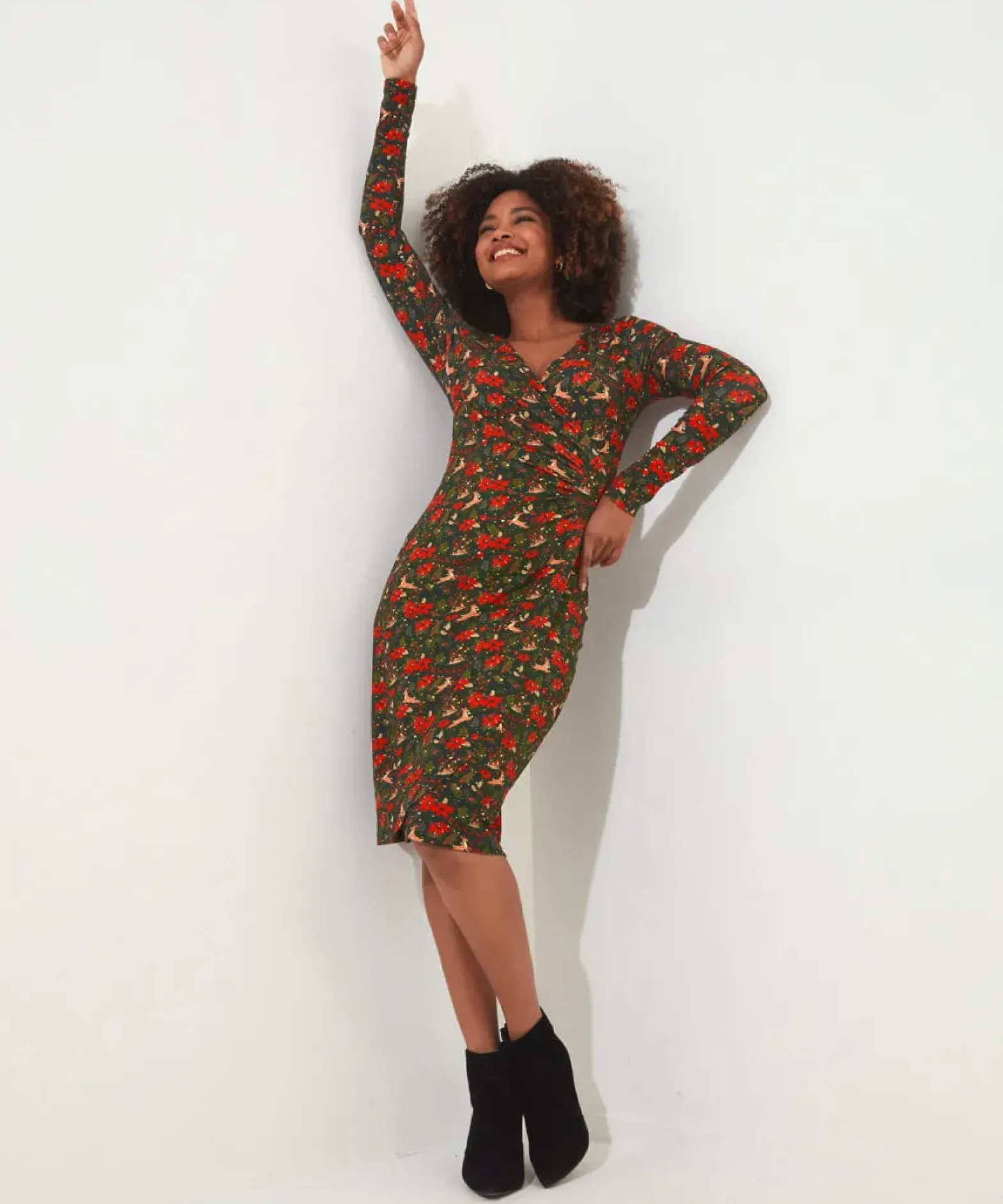 Fabulously Festive Wrap Dress
