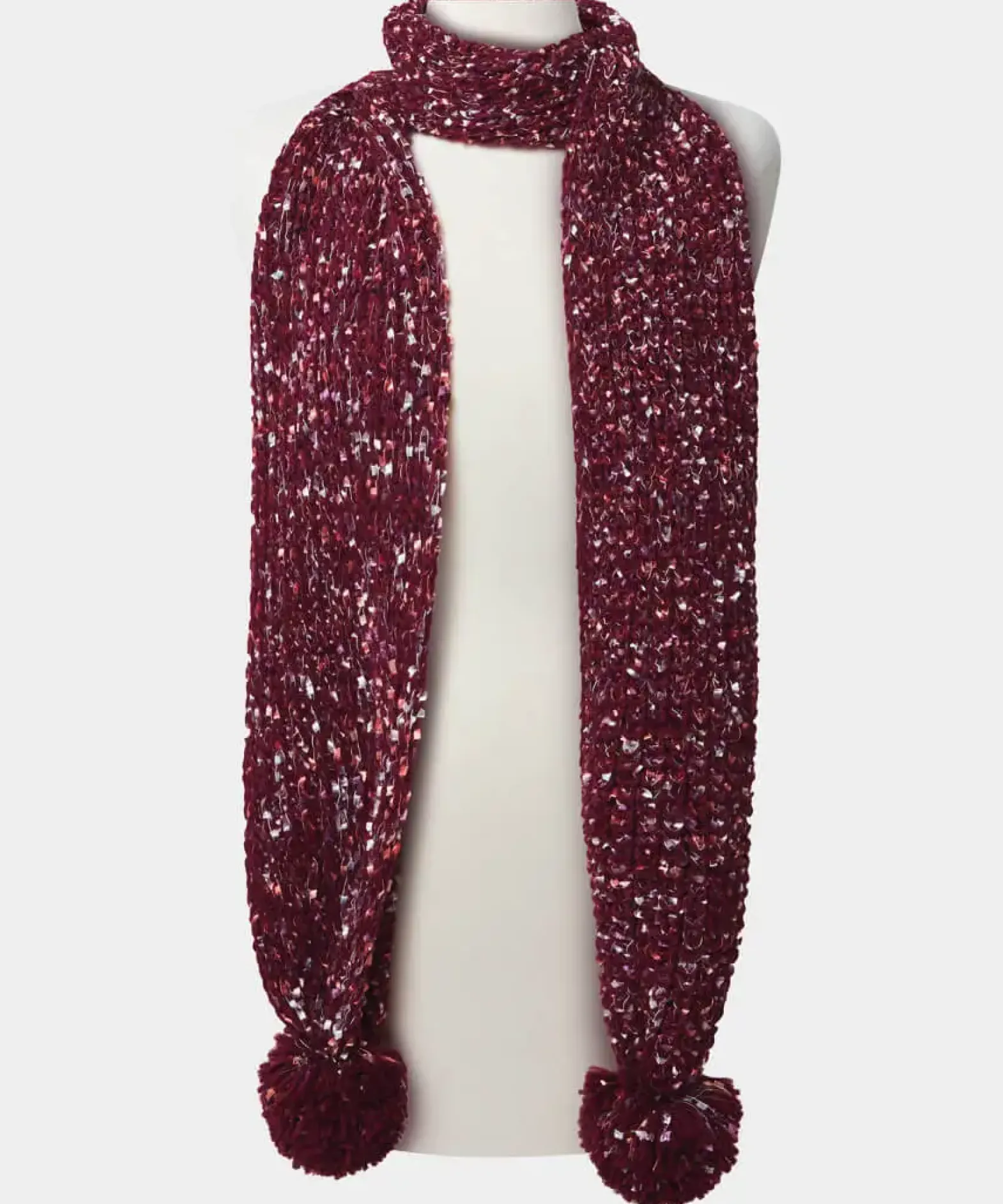 Fantasia Tape Yarn Bobble Scarf