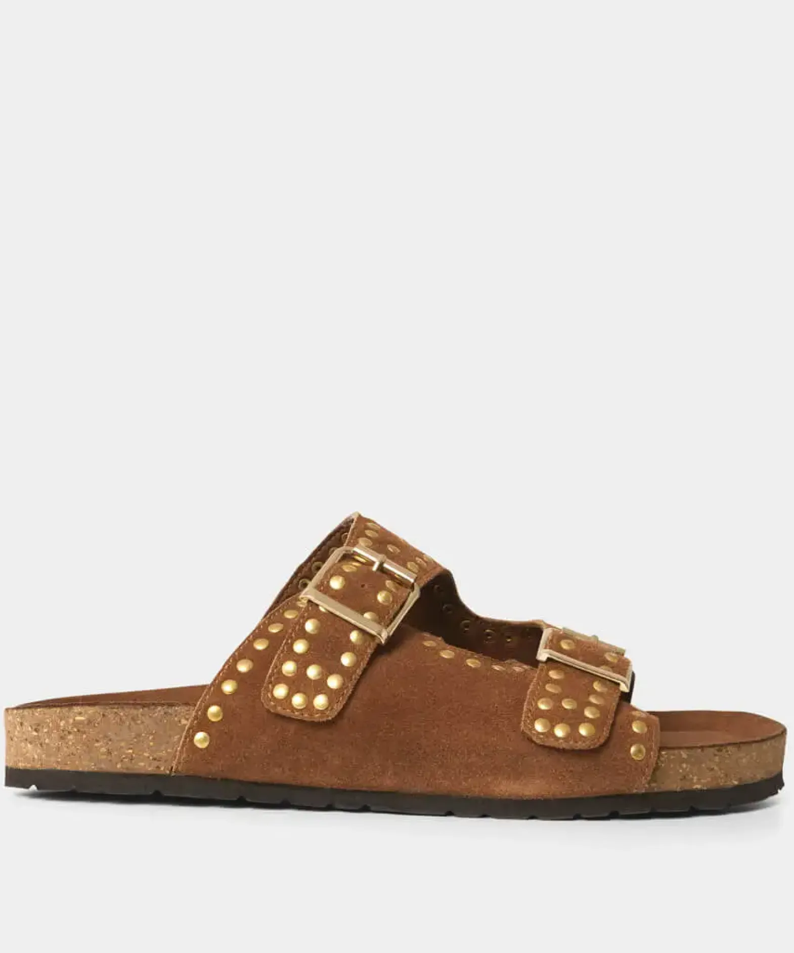 Feeling Free Suede Studded Sandals