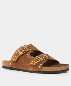Feeling Free Suede Studded Sandals
