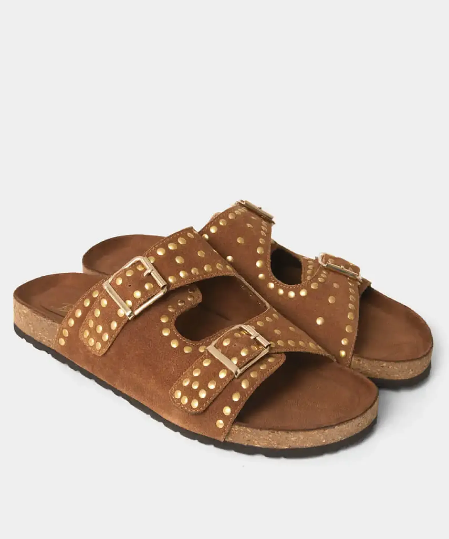 Feeling Free Suede Studded Sandals