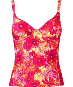 Floral Festival Retro Tankini Top