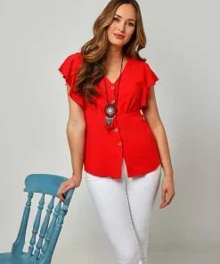 Frill Sleeve Blouse