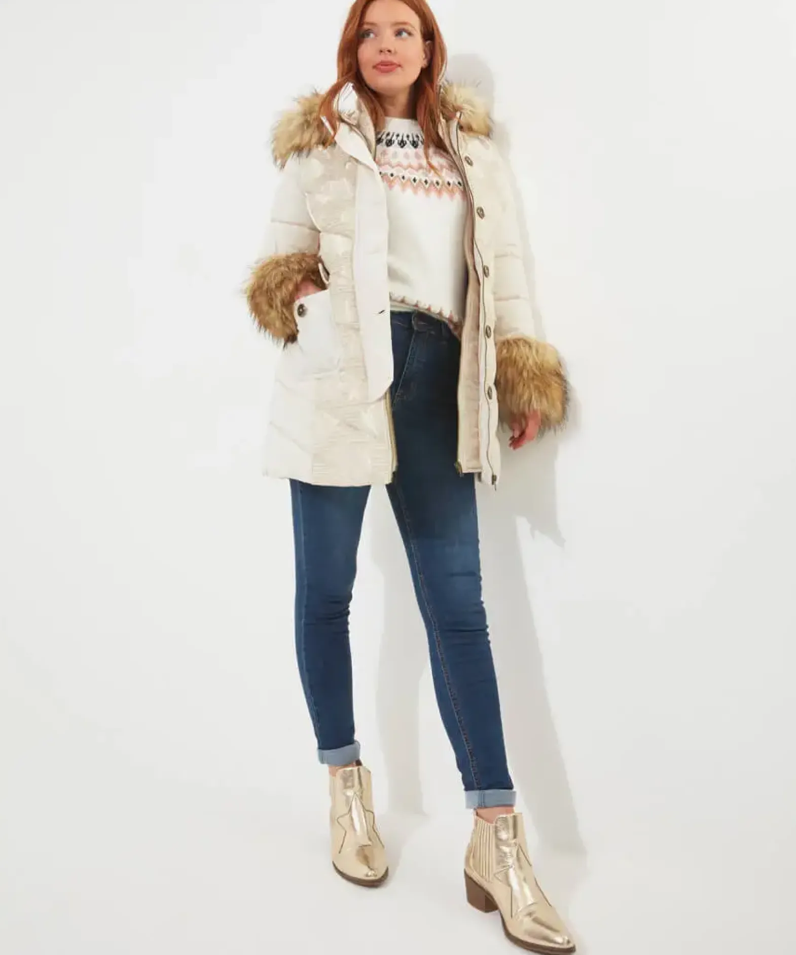 Fur Trim Puffa Coat