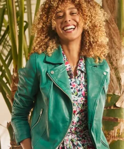 Green With Envy Leather Jacket