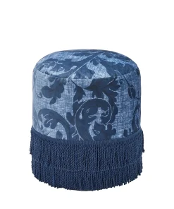 Heritage Fringed Velvet Footstool