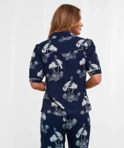 Intriguing Crane Boutique PJ Top