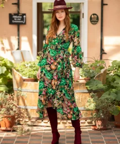 Lily Printed Wrap Dress
