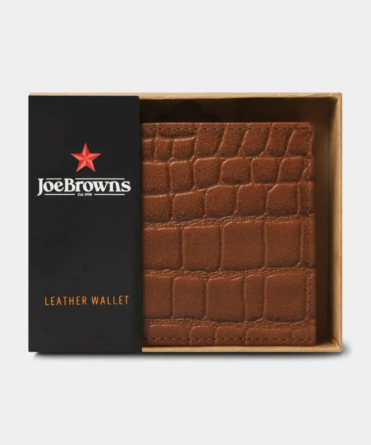 Men's Croc Buff Calf Leather Wallet