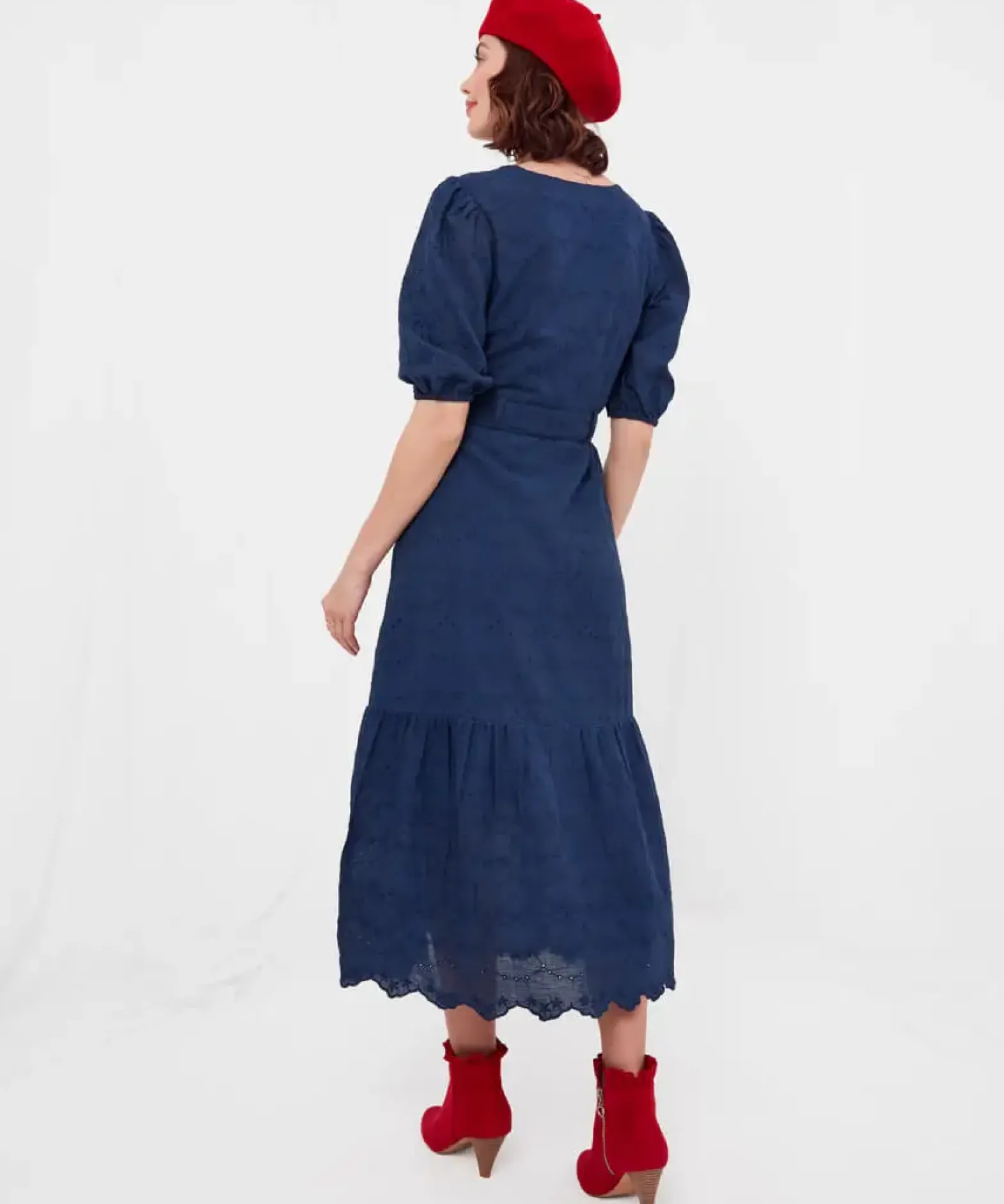 Molly Broderie Belted Dress
