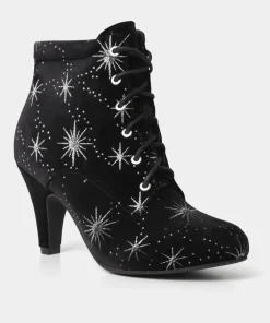 Night Star Velvet Bootees