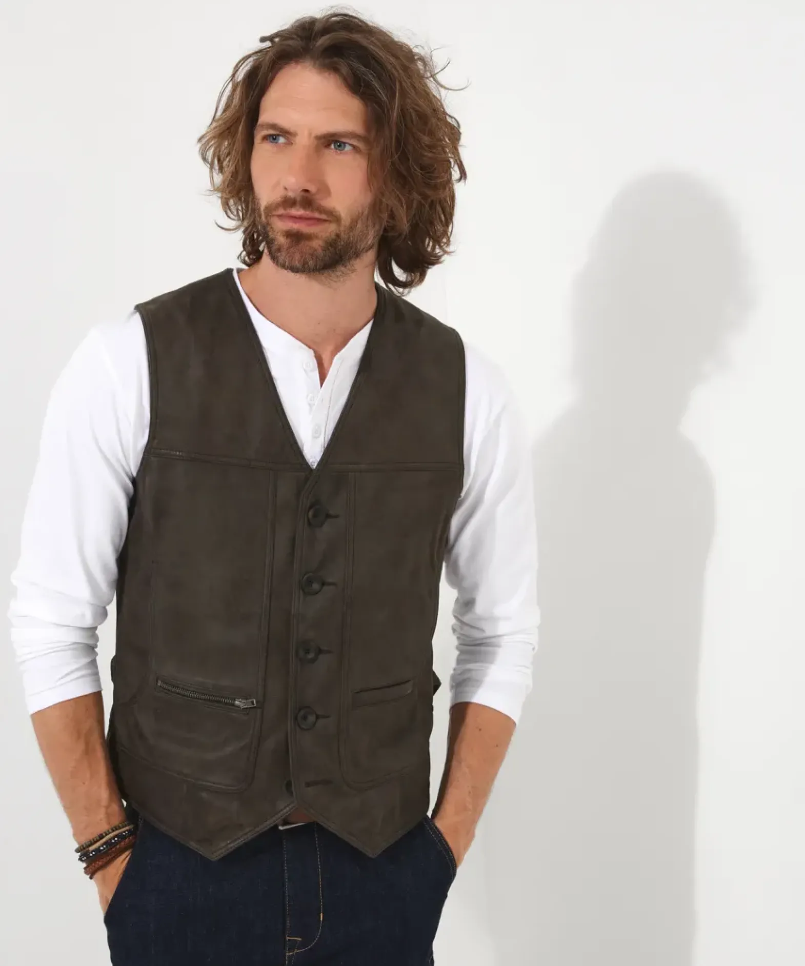No Limits Leather Waistcoat