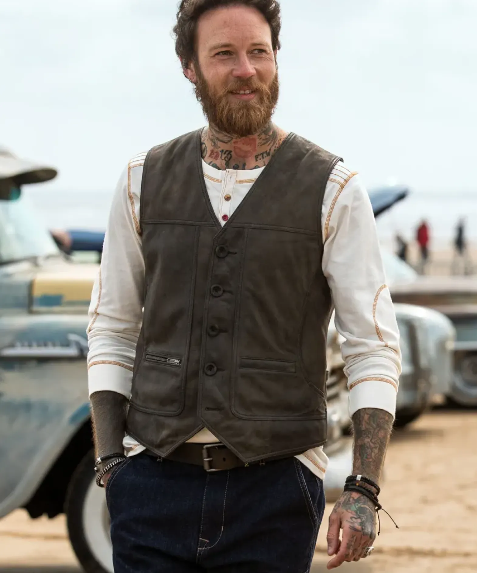 No Limits Leather Waistcoat