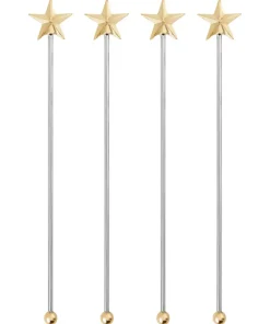 Pack Of 4 Star Drinks Stirrers