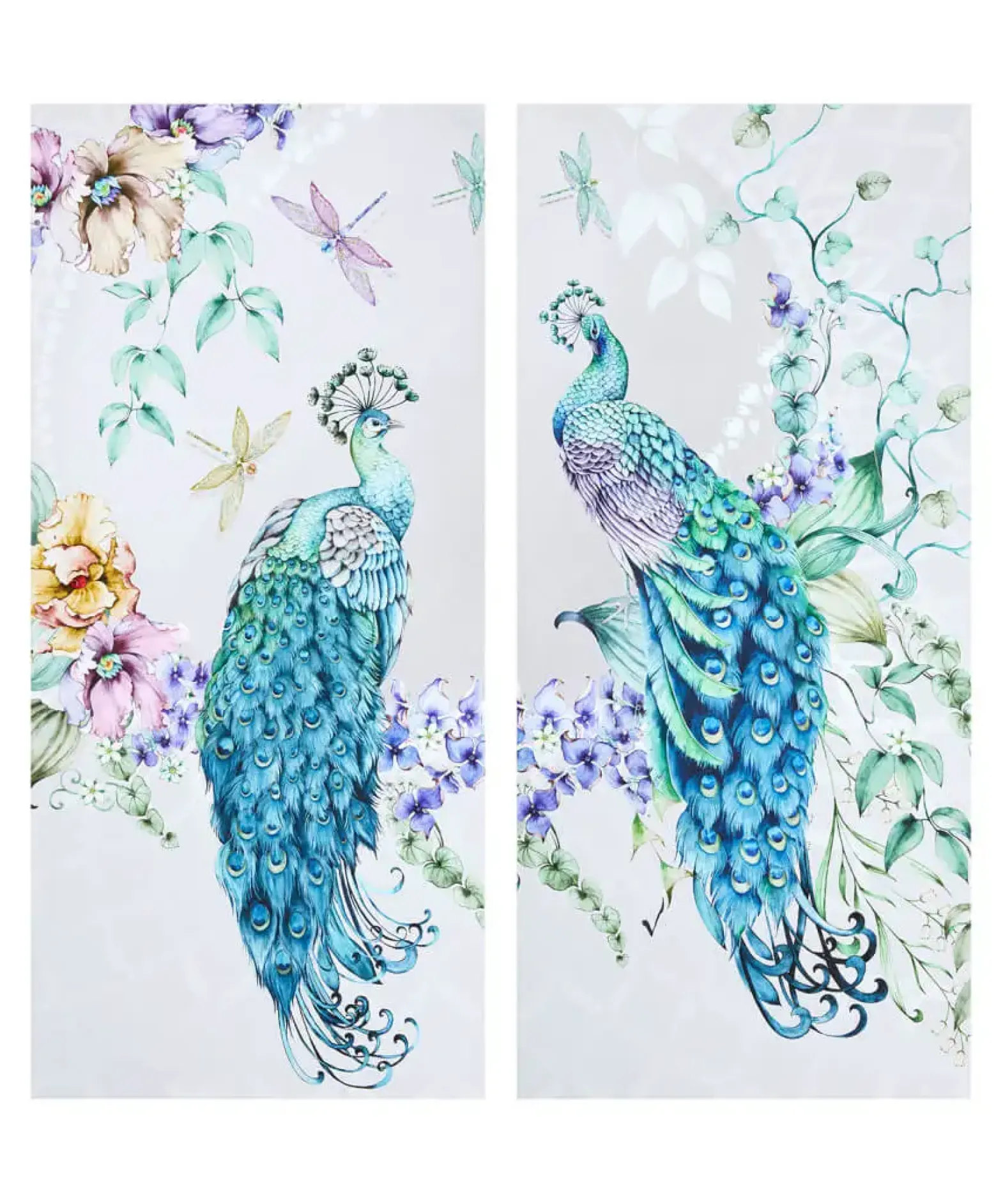 Poised Peacocks Wall Art