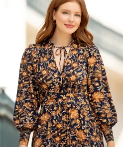 Rich Floral Jersey Dress