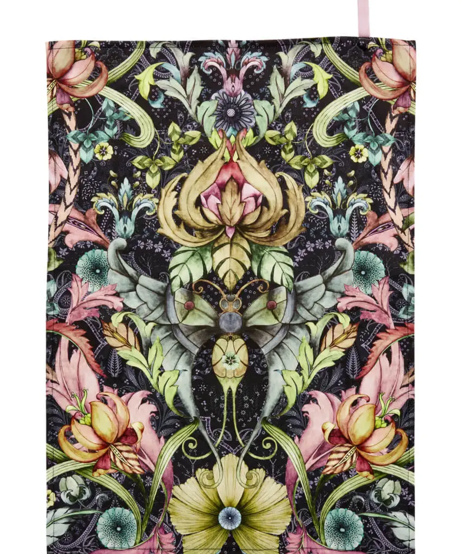 Set Of 3 Nouveau Print Teatowels