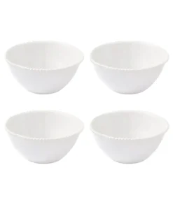 Set of 4 Organic Beaded Bowls
