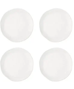 Set of 4 Organic Beaded Dinner Plates