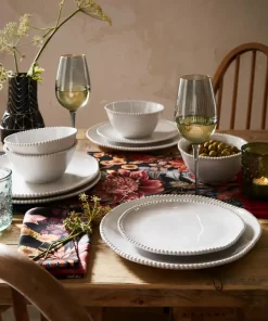 Set of 4 Organic Beaded Side Plates