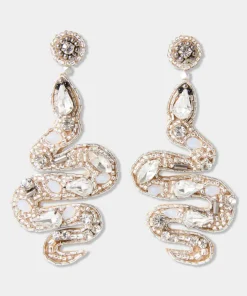 Slinky Beaded Snake Earrings