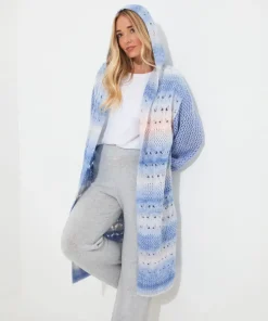 Sloe Joes Ombre Knit Longline Cardigan