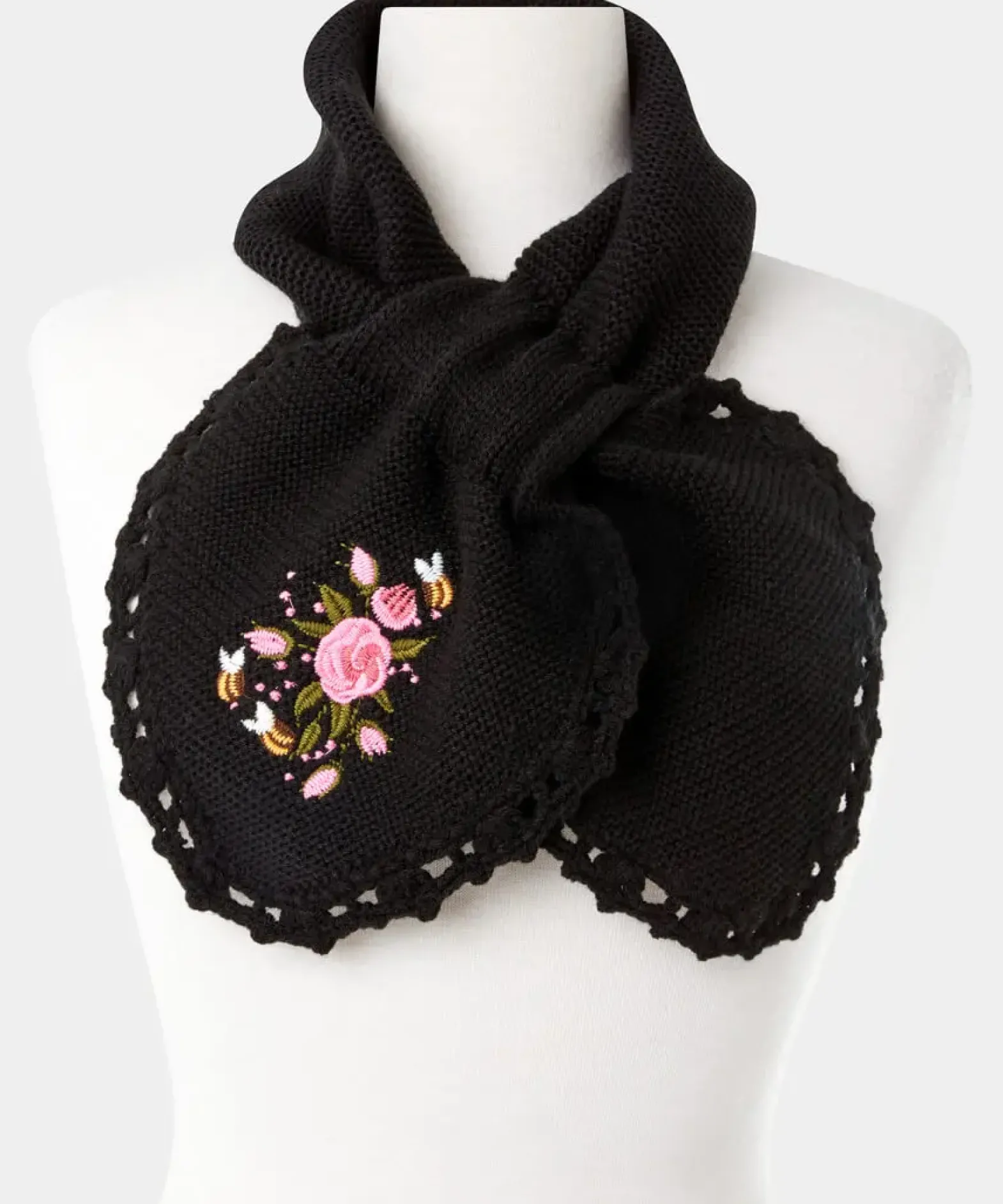 So Very Vintage Embroidered Scarf