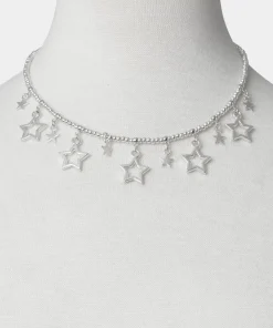 Star Gazer Silver Plate Necklace