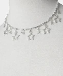 Star Gazer Silver Plate Necklace