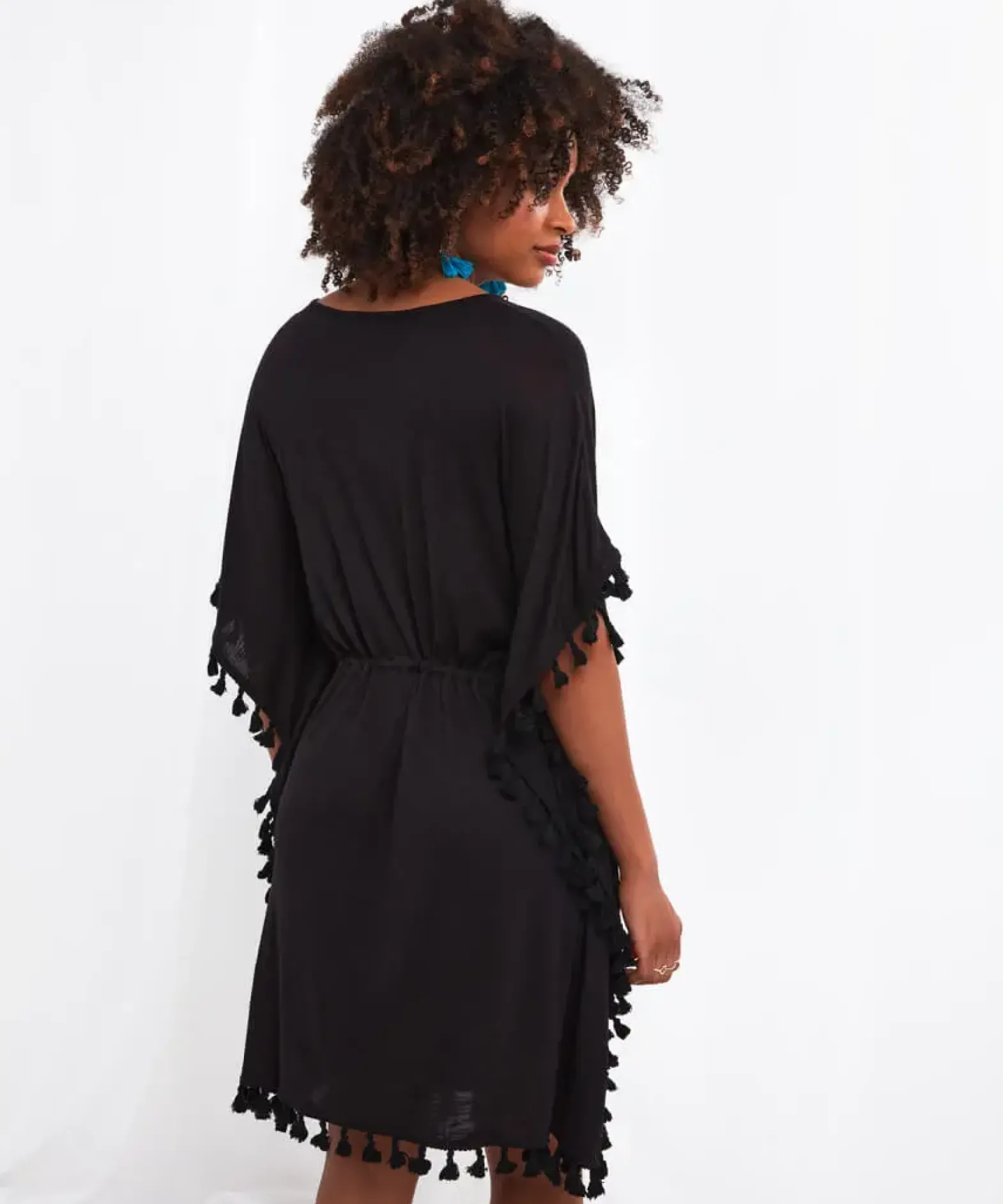 Tassel Trim Boho Beach Cover Up