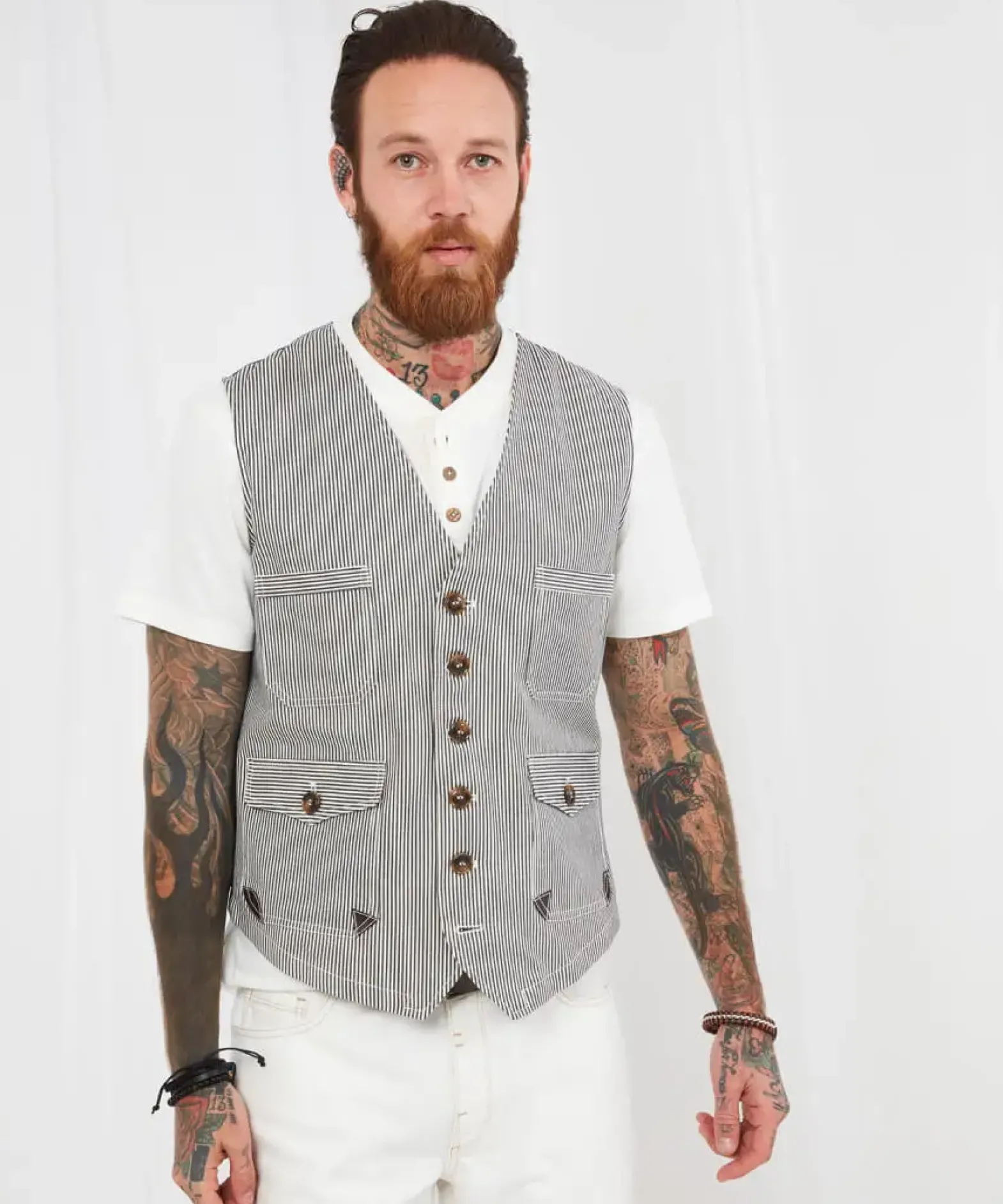 Terrific Tick Stripe Waistcoat