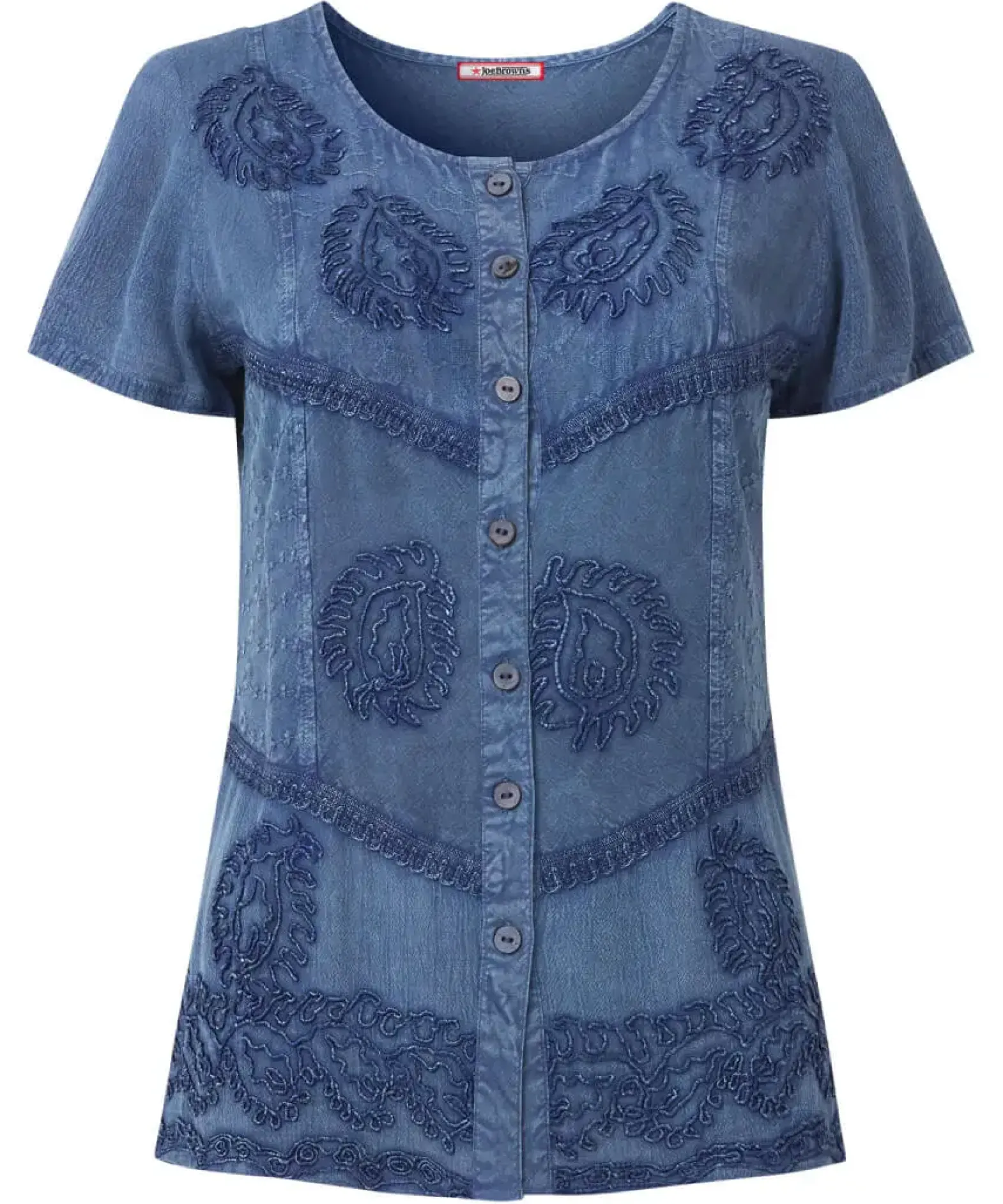 Washed Embroidered Blouse